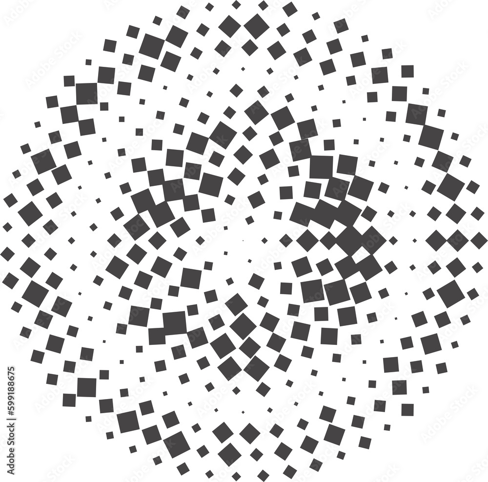 Poster circle dots with halftone pattern. round gradient background. element with gradation points texture.