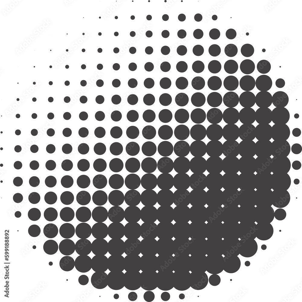 Poster circle dots with halftone pattern. round gradient background. element with gradation points texture.
