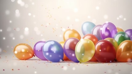 Multicolour balloons background made with generated ai