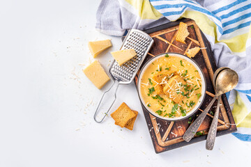 Homemade cheese cream soup