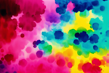 Abstract colorful background. Watercolor paint. Digital art, Generative AI
