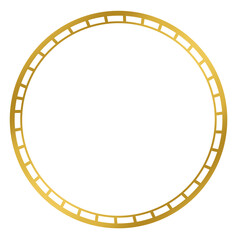 Gold circle frame.	