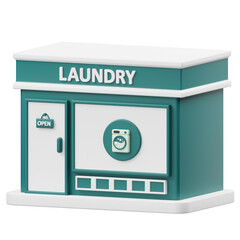 Laundry Shop 3D Icon 