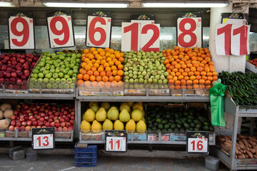Colorful outdoor produce market