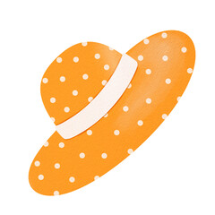 Orange Watercolor Sun hat.	