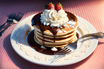 Illustration of delicious pancake