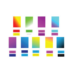  step partition Color gradient chart origami paper color info-graphic template for diagram presentation chart and business concept with  element options