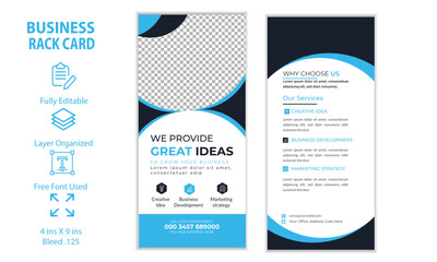 Obraz premium Corporate Rack Card DL Flyer Template Design