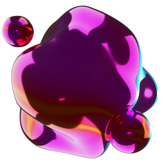 Liquid Metal Isolated shapes