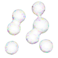 Isolated Soap Bubbles with transparency
