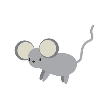 Mouse wild animal flat icon, vector sign, colorful pictogram isolated on white. Symbol, logo illustration. Flat style design EPS