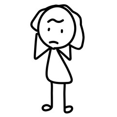 Stick Figure Sketch Cartoon 