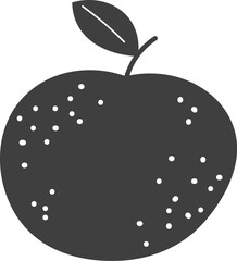 Orange silhouette vector icon illustration isolated on white background EPS