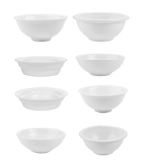white ceramic bowl on transparent png