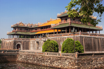 Huế, Viet Nam: Ngọ Môn Gate, the main entrance to the Imperial City, with the Five-Pheonix Pavilion above.