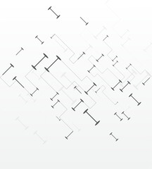Abstract white Geometric technology network connect design background.