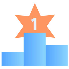 The Podium icon represents achievement, recognition, or success, commonly used in award or competition-related software