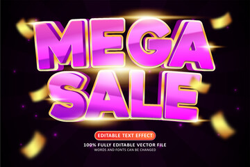 Mega sale 3d editable modern pink text effect