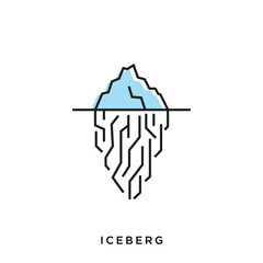 Iceberg logo design vector illustration