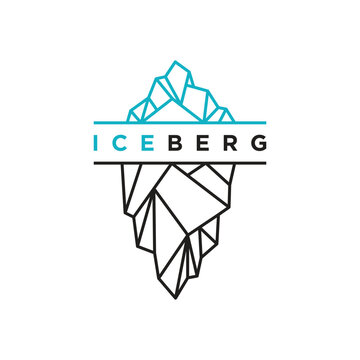 Iceberg logo design vector illustration