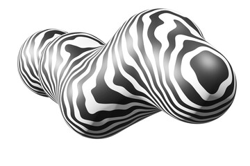 Abstract 3D black and white object