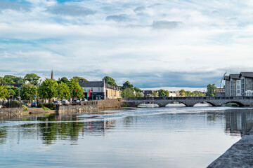 Fototapeta na wymiar The skyline of Ballina town, County Mayo, Ireland