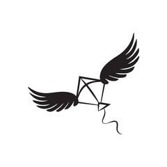 kite flat clipart vector illustration