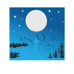 Man watches nature, climbing to top, couple going hike, support of friends. Landscapes set. Travel concept of discovering, exploring, observing nature. Hiking. Adventure tourism. Vector illustration