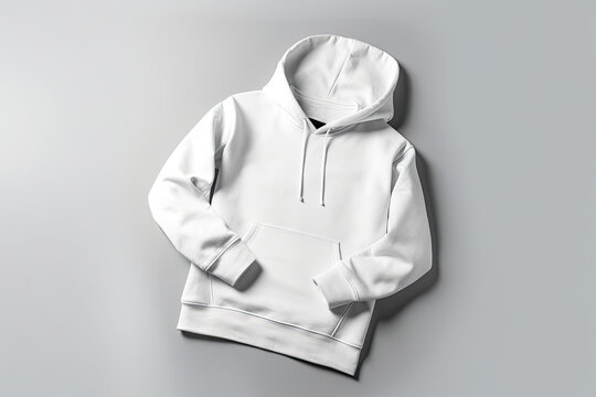 Mockup of a sports textile hoodie on a gray background. Generative ai.