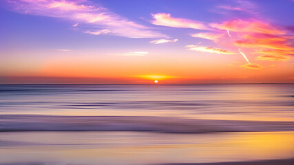sunset over the sea