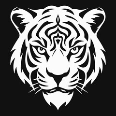 tiger head silhouette logo