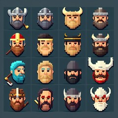 icon viking ancient warrior ai generated