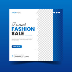 Fashion sale social media post template
