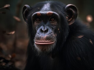 Charming Chimpanzee Portrait - AI Generated Generative AI