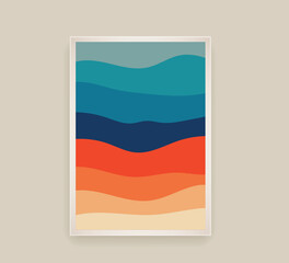 Multicolor wall art design template