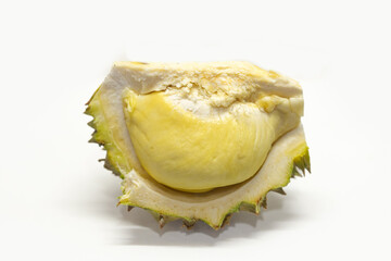Sliced durian is a delicious and nutritious fruit that is native to Southeast Asia. It is known for its creamy, custard-like texture and its strong, pungent flavor. Durian is a good source of vitamins