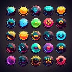design round game button ai generated