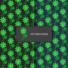 Beautiful botanical collection pattern design with organic flowers, leaves, floral bouquets, flower compositions. 