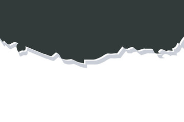 Vector realistic torn hole in paper with shadow