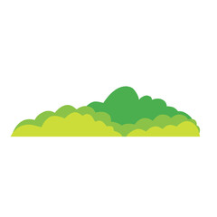 silhouette vector green bush icon, flat design