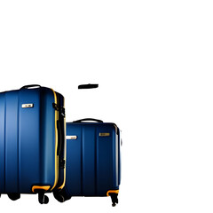 suitcases isolated on white