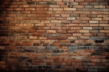 Obraz premium Antique brick brown wall. Generative ai.