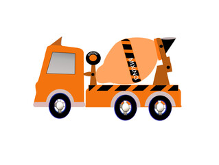 Naklejka premium concrete mixer truck isolated on white background