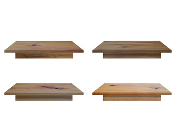 Wooden table vintage style collection set for put object or montage product and decor on home