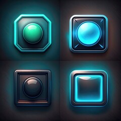 app square game button ai generated