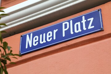 Neuer Platz sign in Klagenfurt