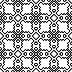 Geometric pattern.  Black and white pattern for web page, textures, card, poster, fabric, textile.