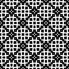 Fototapeta premium Seamless repeating pattern. Black and white pattern for web page, textures, card, poster, fabric, textile.