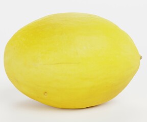 Realistic 3D Render of Lemon