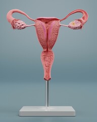 Realistic 3D Render of Uterus Model